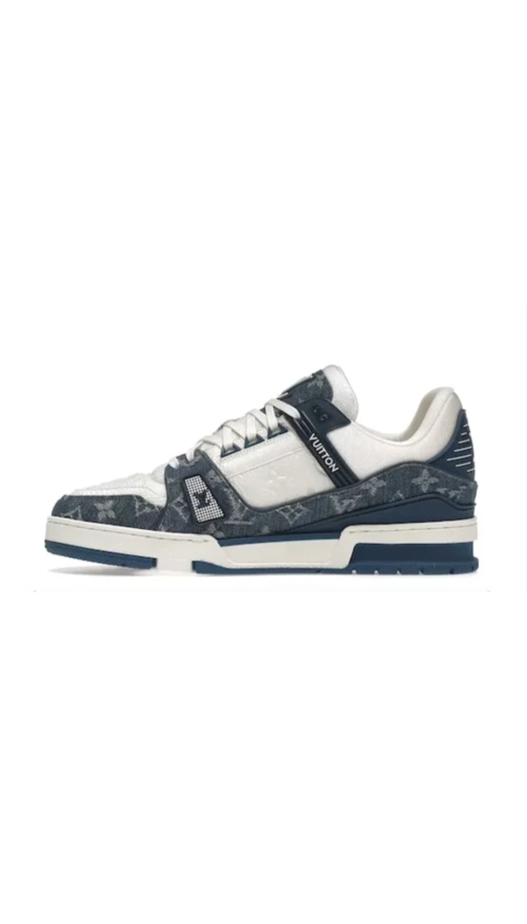 TRAINER MONOGRAM DENIM WHITE BLUE
