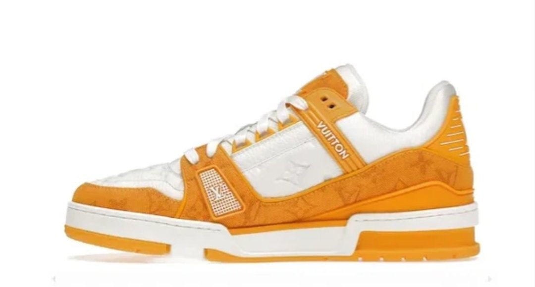 TRAINER YELLOW MONOGRAM DENIM WHITE