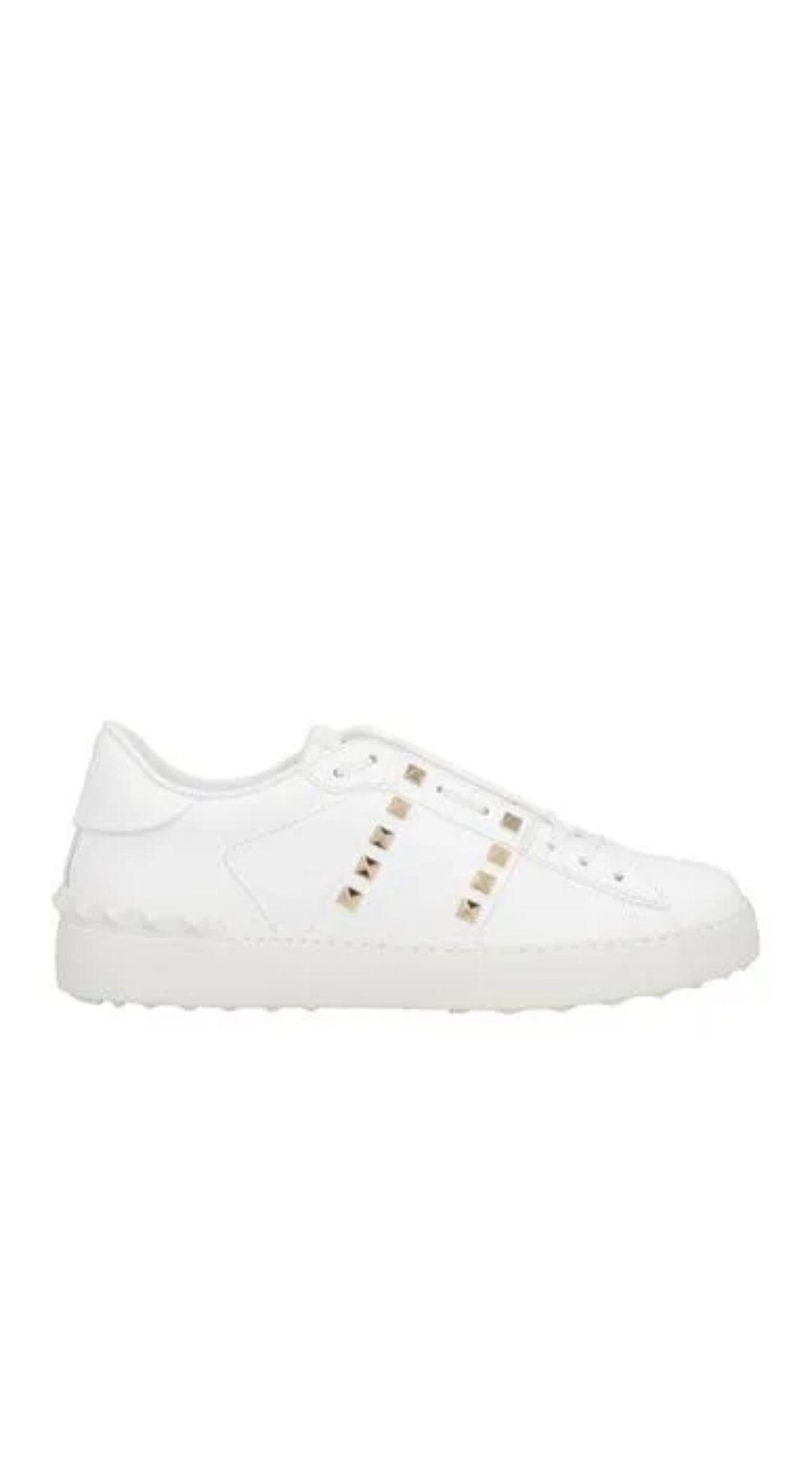 VLTN Sneaker Rockstud White Gold
