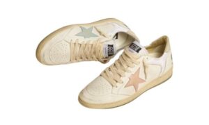 Ball Star stella rosa e azzurra e talloncino beige