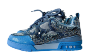 Skate Blue Denim Monogram Crystal