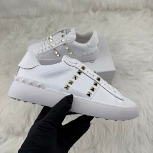VLTN Sneaker Rockstud White Gold